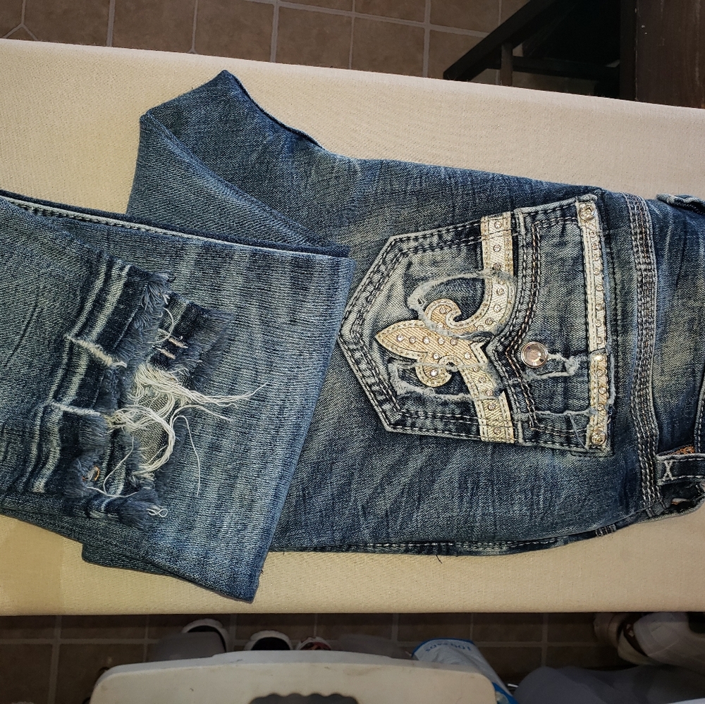 Rock Revival Ankle Skinny Jean Sz 31